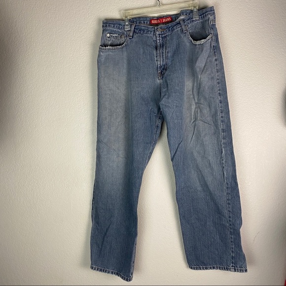 Guess Vintage Distressed Jeans Mens Size 38X32 - Picture 1 of 8